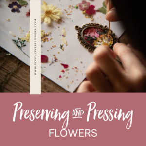 Preserving and pressing fresh flowers